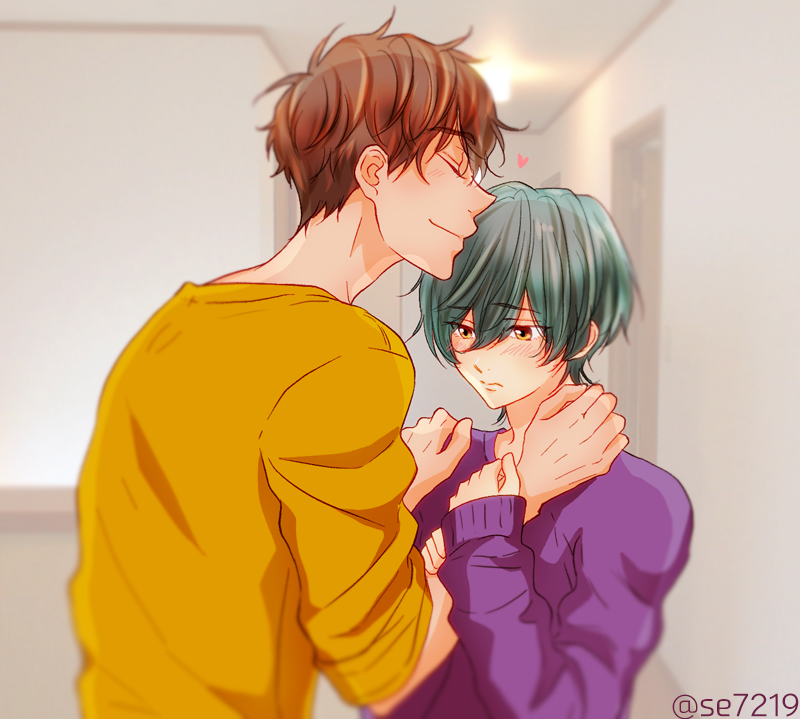「和解後、溜め込んでた"好き"が決壊した兄弟(ハイスピ夏郁) 」|（ｾ）🔰のイラスト