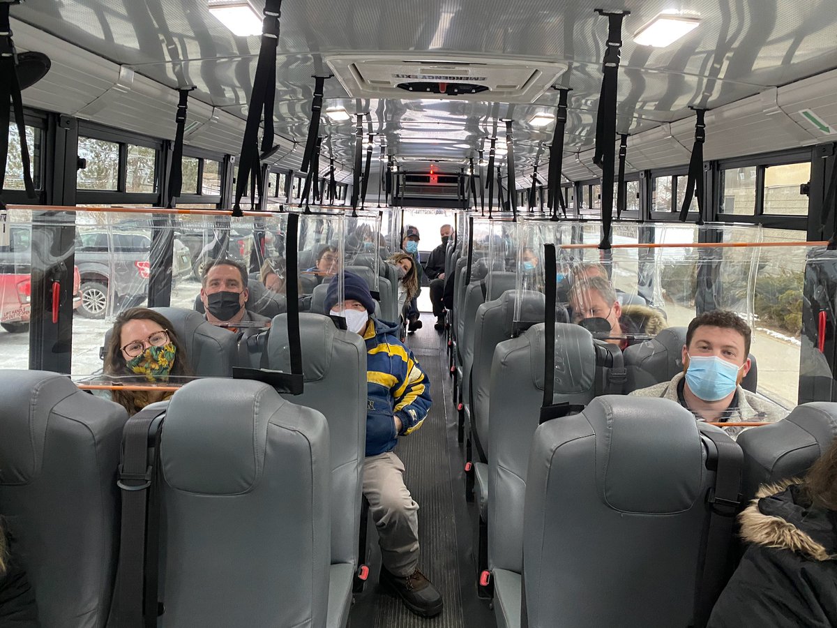 MaineDevFound's tweet image. MDF's ICL Cadillac Class field trip to Brunswick Landing business park. Boots on the ground learning &amp;amp; crash course in COVID precautions/innovations! Special thanks Masked Man Jeff Jordan of @mrramaine  for hosting and insights! @therichbrooks @flytenewmedia @bangorsavings