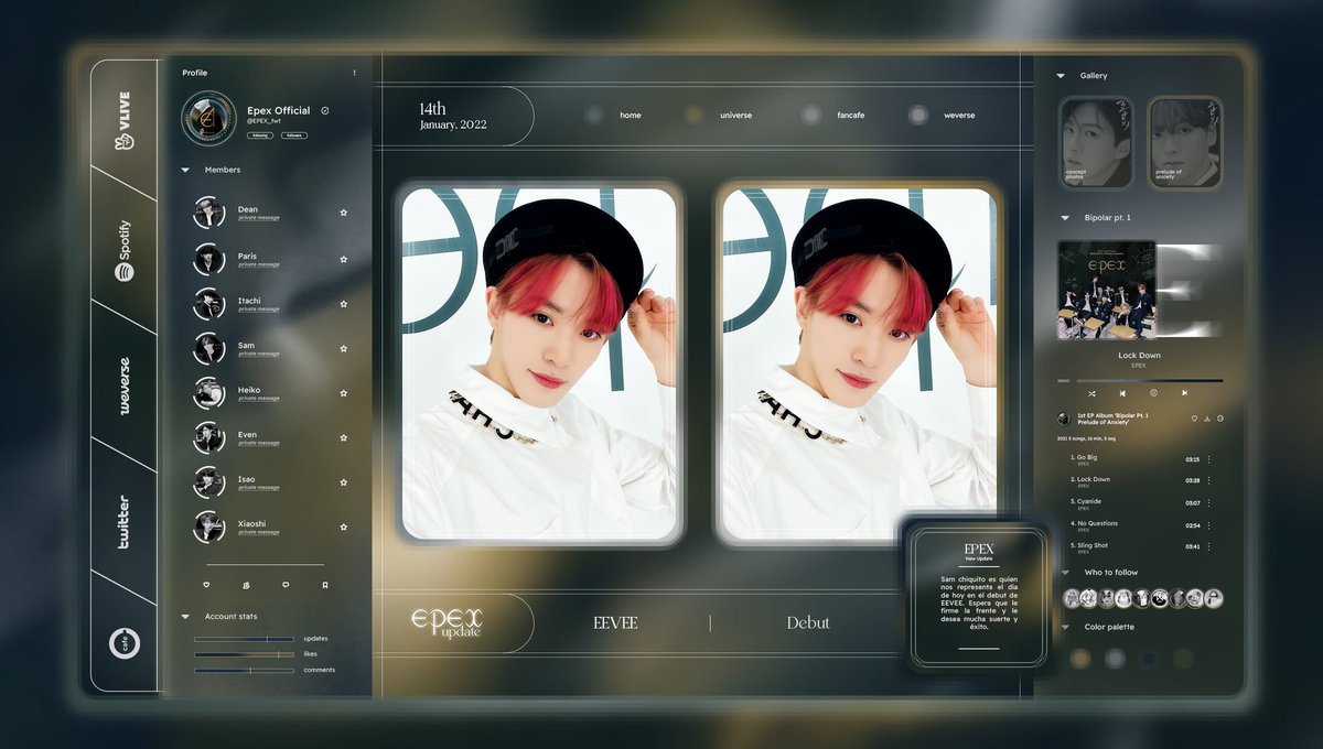 EPEX_tw's tweet photo. ⠀✦       –       nǝ͟w       :       𝗘𝗣𝗘𝗫       ⟩       !       updᥲtᥱ       »       #BeOur𝔼𝖫𝖤𝐕𝖤𝖭

Las pokemonitas más lindas están de debut y por eso Sam se arregló para echarles porras. ¡Felicidades! https://t.co/HD5vHwJ7sR