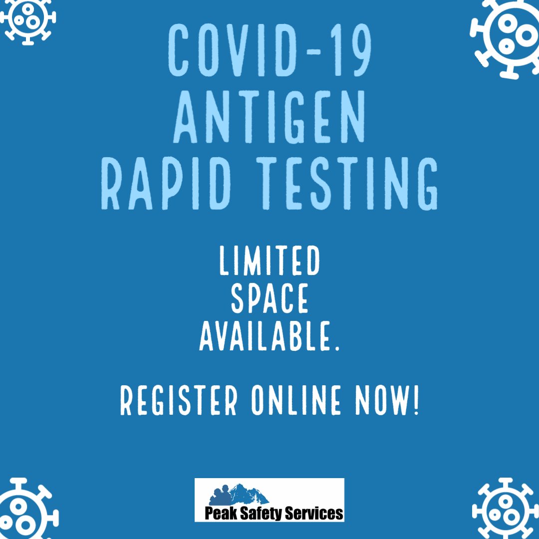 COVID-19 Ag Rapid Testing available in Edmonton! Book online now! Limited space available. 
peaksafety.timetap.com
