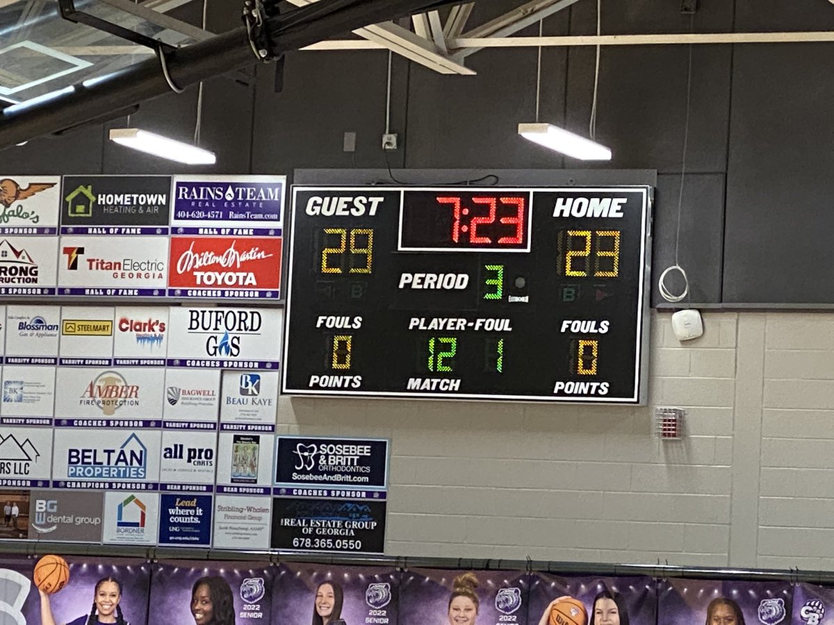 TeamGlorySports's tweet photo. Halftime score update
North Hall Lady Trojans - 29
Cherokee Bluff Lady Bears - 23
@NTH_Athletics @LadyTHoops @CBluff_WBB @HallcoCBHS #TeamGlorySports #LadyBasketball #HallCo https://t.co/LuZ1r8Y5oo