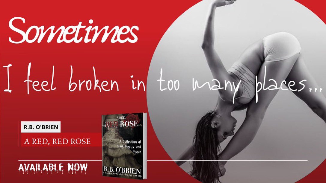 dajc_thoughts's tweet photo. Sometimes
I feel broken in too many places…
A RED, RED ROSE
by: R.B. O'Brien
@rbobrien120
NEW RELEASE - Available Now
https://t.co/Ap8ATNCxDV
#weekendshoutout #gothic #horrorbooks #aredredrose #darkpoetry #shortstories #prose #rbobrien #darkpsyche #twistedtales #newrelease https://t.co/3noDAvY0n1