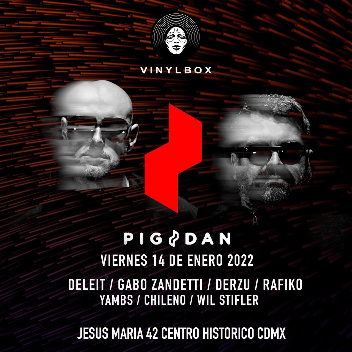 ¡HOY! en #Club #VinylBox, #CDMX Centro Histórico.
👉 PIG &amp; DAN (<a href="/piganddan/">Pig&Dan</a>) - No cover en lista Consumo mínimoo $300 mx + talento mexicano.
#ElectronicMusic #EscenaMX #ItsPartyTime
