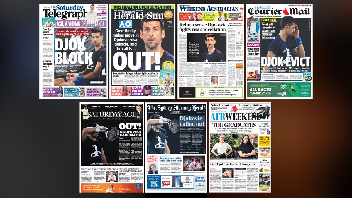 MrKRudd's tweet photo. Morrison will be pleased with his national distraction strategy of keeping his COVID failures off the front page. While the rest of the country deals with empty shelves, booster &amp; RAT shortages, Morrison wants us talking about his hairy-chested fight with #Djokovic. https://t.co/3uxxWs0dKg