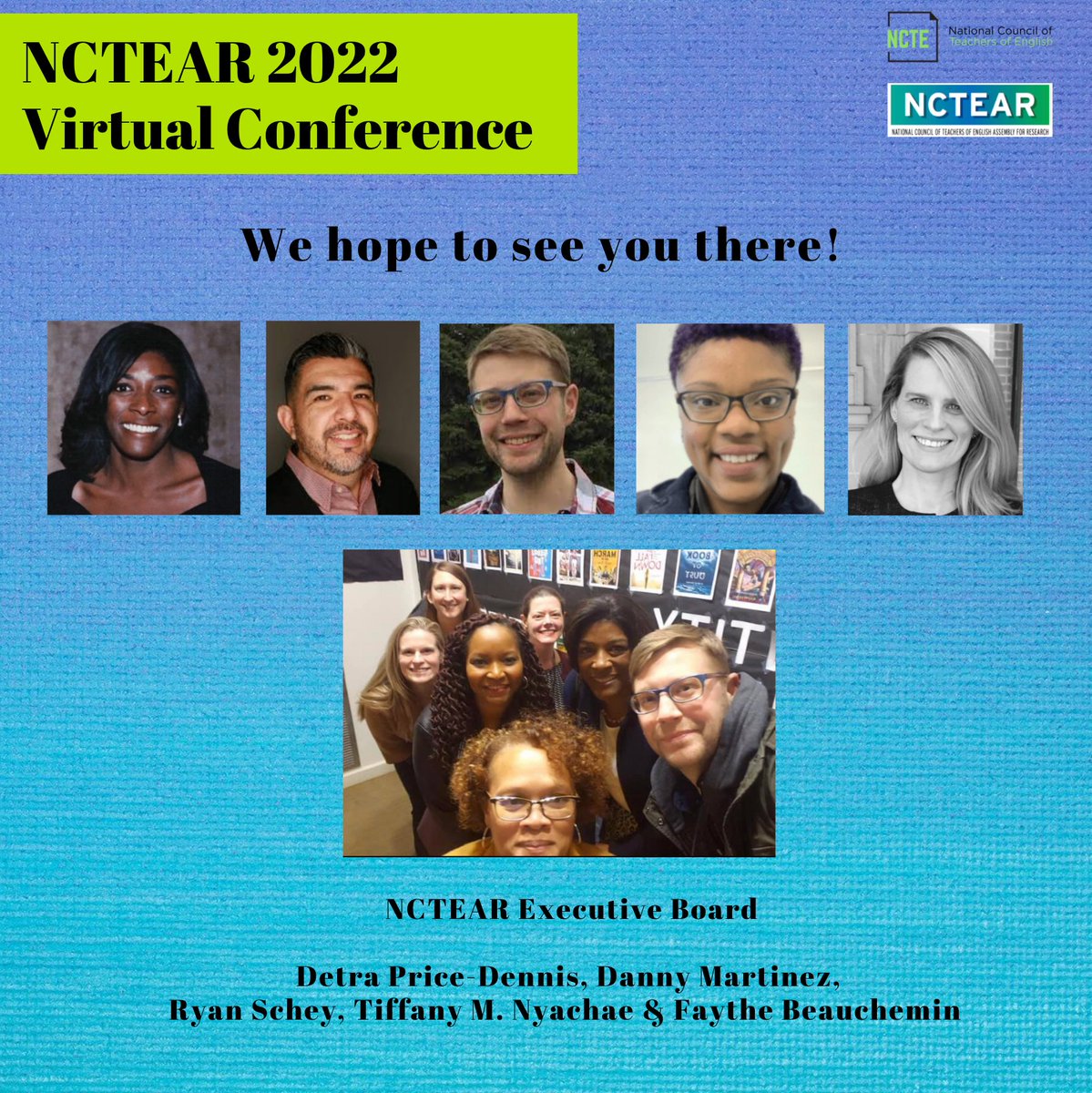 We are excited to announce NCTEAR 2022 Keynote Speakers - Olivia McNeill and Yingyuan Sun, Co-facilitator of Center of Racial Justice's Youth Board. 
Tomorrow is the last day to register for NCTEAR 2022.
Head to registration link to sign up! 
events.ncte.org/bd17eebf-ab36-…