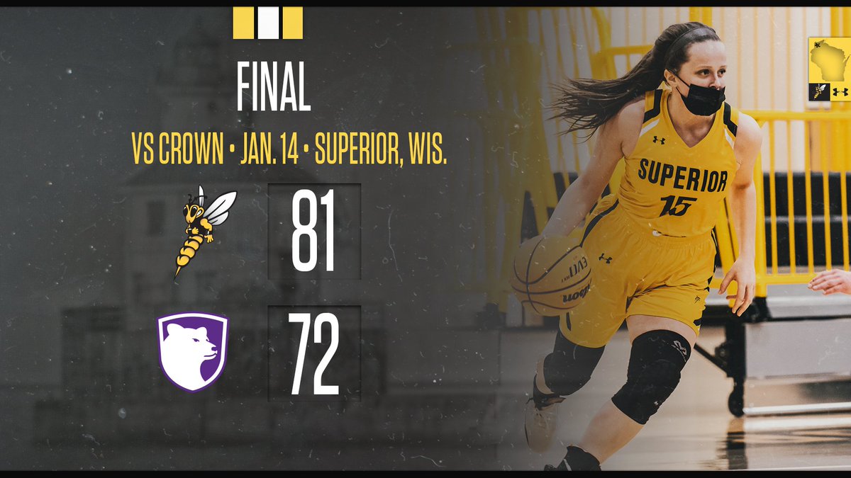 .@mady_sanders posts a double-of 11 points and 18 rebounds as the Yellowjackets top Crown Friday for a <a href="/umacathletics/">UMAC Athletics</a> victory!

#WeAreSuperior