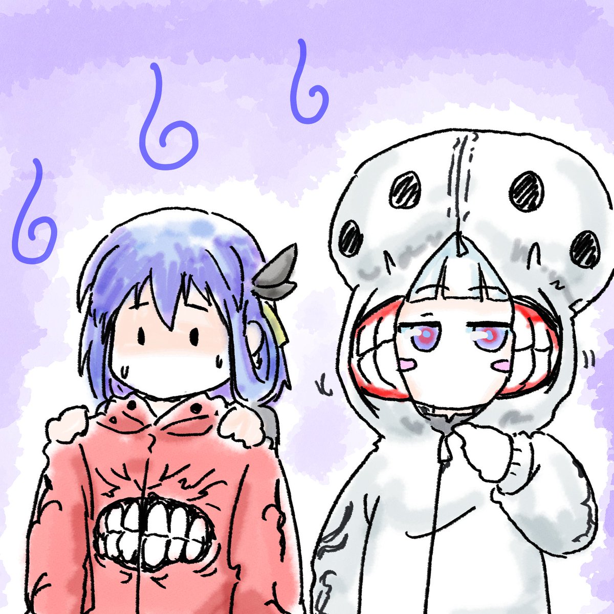 あと神椿-WVPで残った2名という理由で組み合わせて描いていたはずが

なんか独特の空気でてきてきてどうしようかと思ってる

も少し広げてもいいんだぜ?
『かふしえ』っていう概念をさ https://t.co/wmcTOxkwbi 