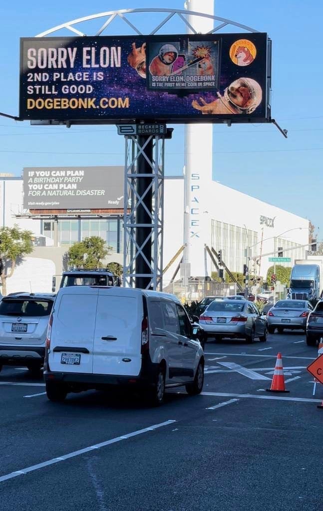 crypt0bish's tweet photo. Well I'm #SorryElon but we haven't forgotten and we don't want you to forget either.  #DogeBonk is the #FirstMemecoinInSpace and #Doge is still grounded.  

We're waiting for you to join us #ElonMusk

$DOBO #BSCGem #crypto #cryptocurrency #SHIB #MemeTools #BonkSquad #BSC #altcoin https://t.co/ZxHBxdDk8Q