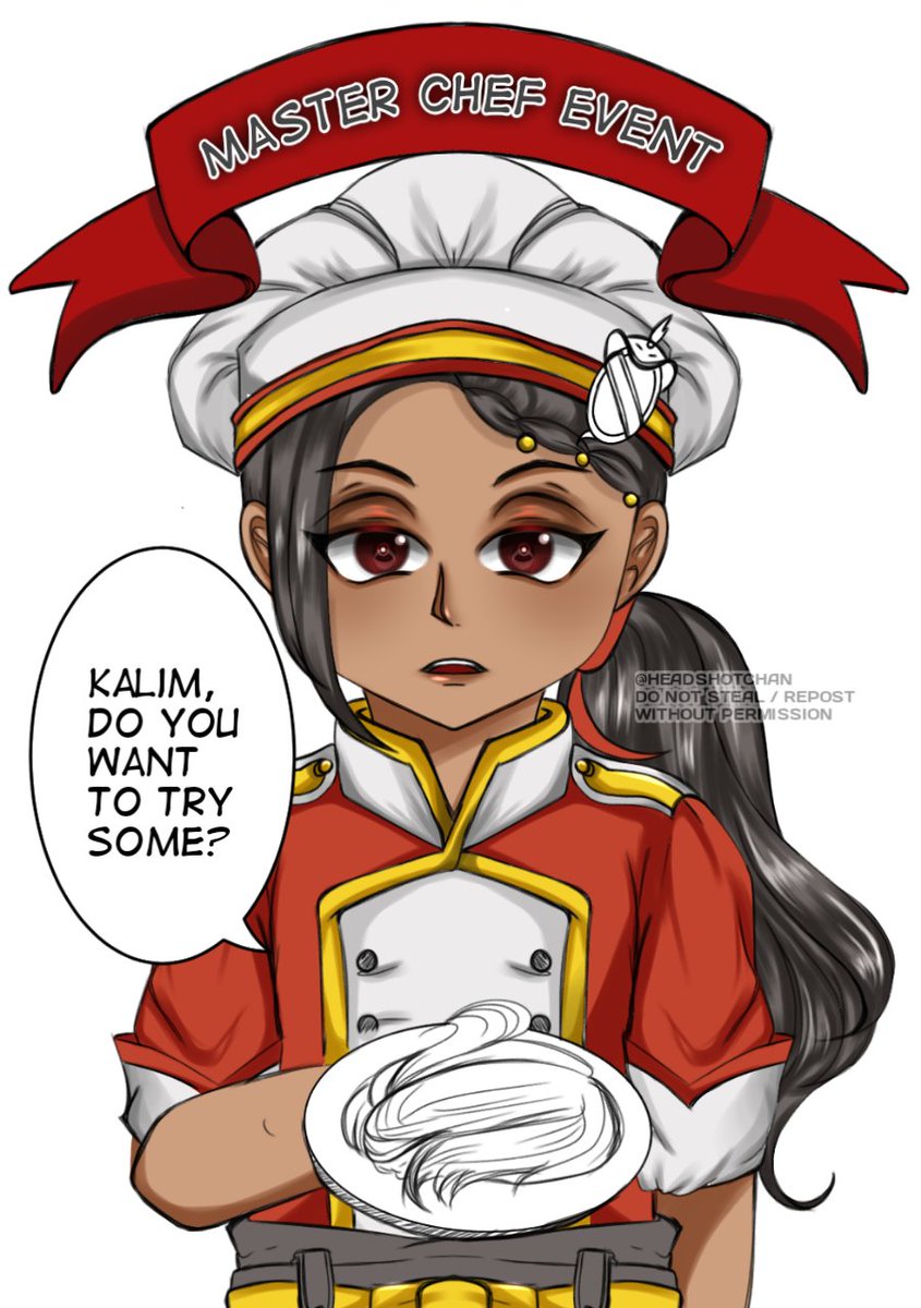 headshotchan1's tweet photo. I have notice that Jamil isn't wearing a hairnet when it comes to cooking so I shall provide you how Kalim confront him about this. 
▃▃▃▃▃▃▃▃▃▃▃▃▃▃▃▃
– #JamilViper
– #KalimAlAsim
– #MasterChefEvent
– #TwistedWonderland
– #Jamikali #Kamil
– #ScarabiaBoys https://t.co/lSxmJg1NTe