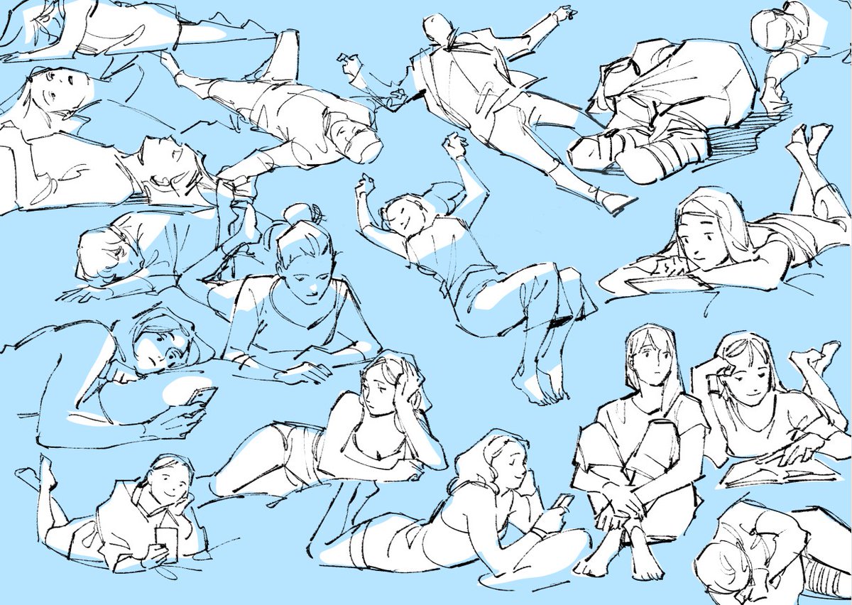 (2020) anyway with time its easier to figure out where to simplify ur lines/figure/shapes and what i can do now is the combination of ref studies and drawing characters on my own for gestures/expressions and so 