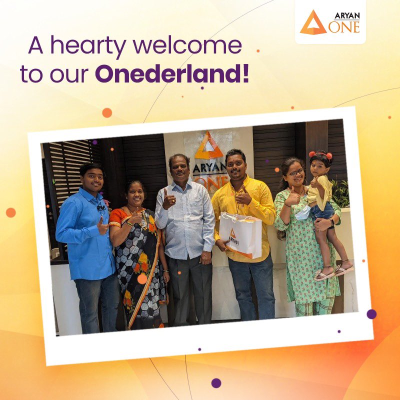 AryanOneHousing's tweet photo. Nothing makes us more thankful than happy smiles of satisfied families.
We are delighted to welcome Mr.Ravindra Navle and family to the friendly community of Aryan One.
Creating a secured space so that every family can enjoy their ONE sweet home.
#AryanOne #Onederland #Badlapur https://t.co/irS6AvzS3C