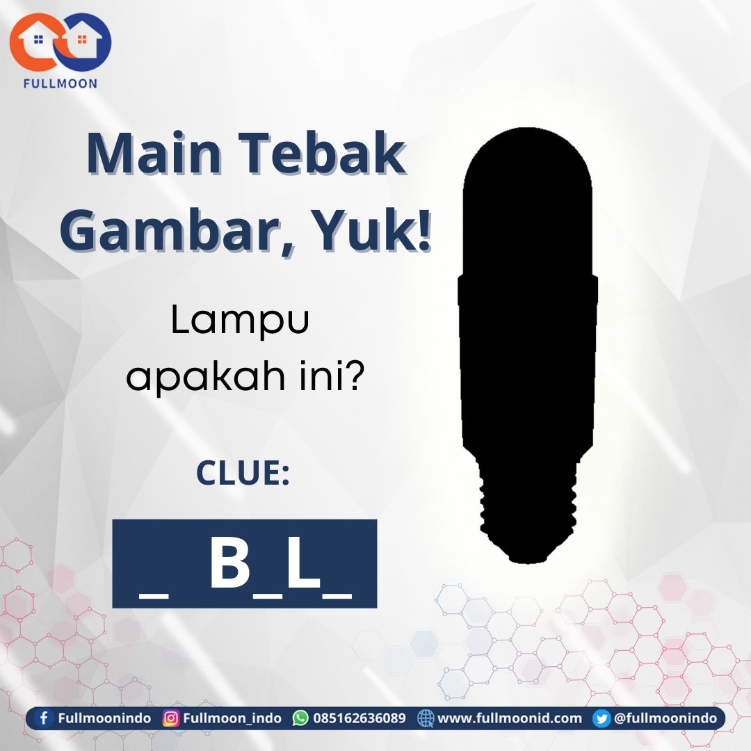 fullmoonindo's tweet photo. Hari sabtu gini enaknya main tebak-tebakan nih 😍
Coba tebak ini jenis lampu apa guys?? 😋
Komen di bawah yaa 👇
#fullmoon #fullmoonapps #tebakgambar #lampu https://t.co/9ZGVczgCNx