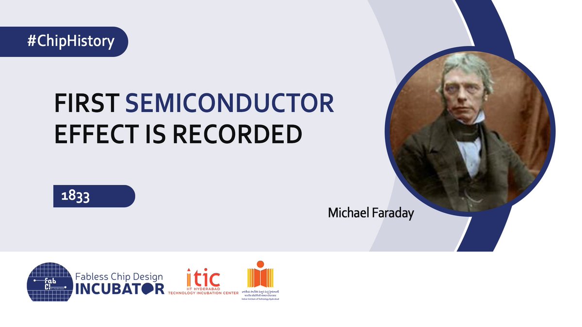 FabCI_IITH's tweet photo. #ChipHistory
Michael Faraday describes the "extraordinary case" of his discovery of electrical conduction increasing with temperature in silver sulfide crystals. This is the opposite to that observed in copper and other metals.
@FabCI_IITH
#semiconductors #scientist https://t.co/xDwqWFqWtY