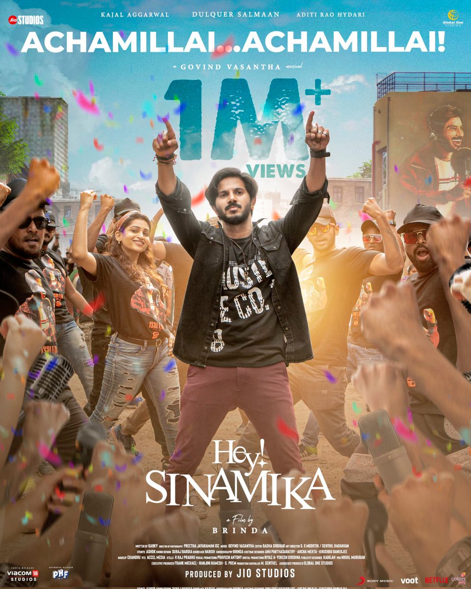 DulquerTrends_'s tweet photo. 𝟭 𝗠𝗜𝗟𝗟𝗜𝗢𝗡! 🎉 #Achamillai

▶️ https://t.co/jGjgFRX5sA

#DulquerSalmaan @dulQuer @BrindhaGopal1 @jiostudios @SonyMusicSouth https://t.co/bzTSyF5TLT