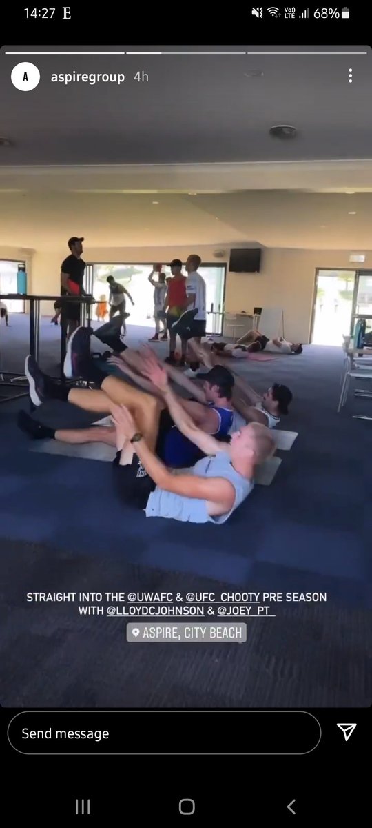 ben_ashford's tweet photo. @HouliBasha just trying to spot you amongst the crew at @UWAFC pre season? https://t.co/M7V6mYZcOf