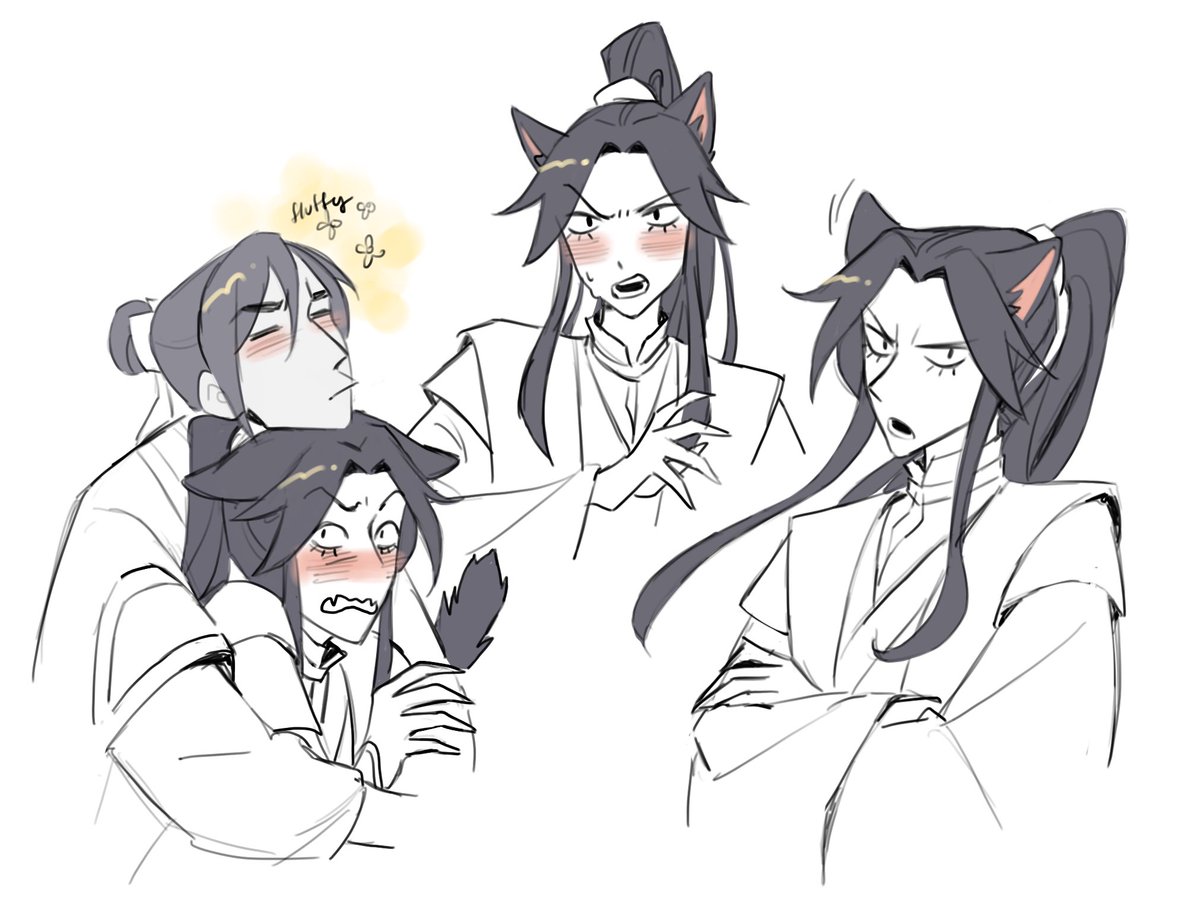 ginsays's tweet image. come get y’all mu qing catboys (and bonus feng xin who is recharging)