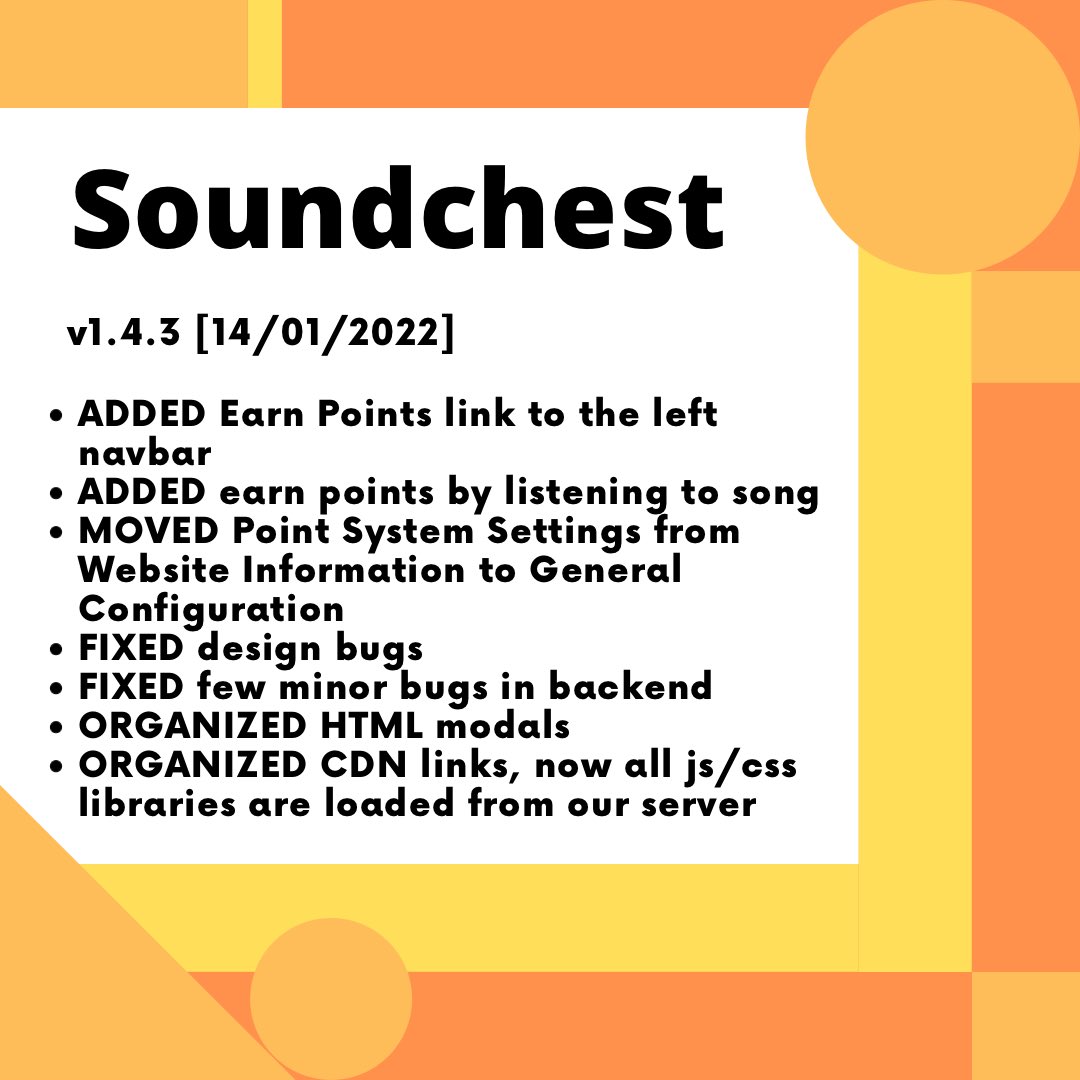 linkspreed's tweet photo. #Soundchest 📱is now #updated 🌱 to version 1.4.3. 💬🎉Check out the #changes and give us #feedback. 🙏Did you find #bugs? 🎊Your messages improve our #products.😍 https://t.co/0l4LxJ0VeG