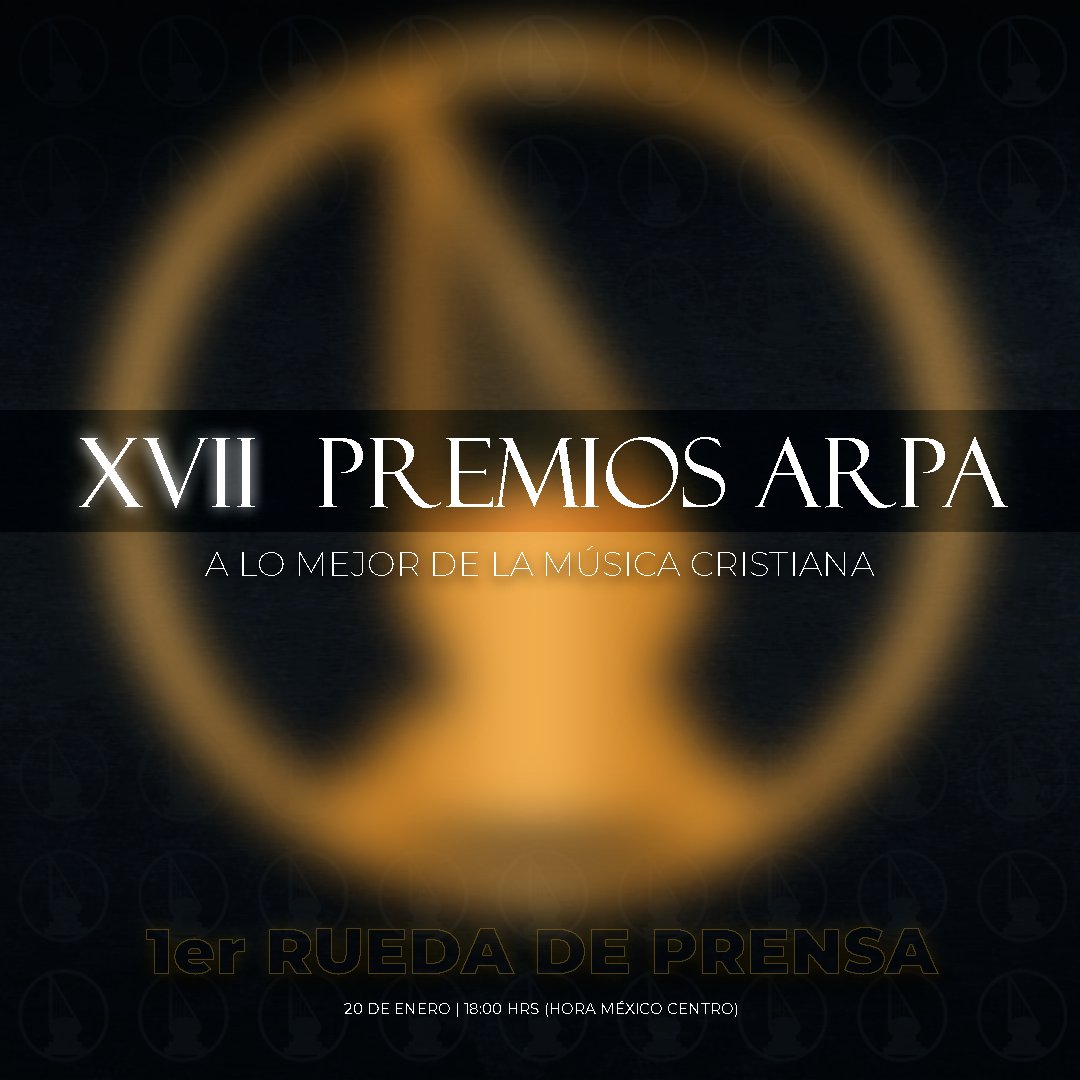Es un gusto anunciar la 1er RUEDA DE PRENSA rumbo a la XVII Edición de #PremiosArpa

Realiza tu registro:
forms.gle/Ysq1kuMszhYCdu…

¡No te la pierdas!