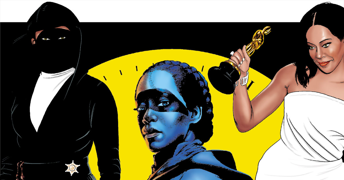 TrivquizComic's tweet photo. Star of #Watchmen @ReginaKing born Jan 15, 1971.
  
1.   Which 2018  movie earned her a golden globe and oscar?
2.  Which 2015-2017 crime   series earned her 2 emmys?
3.  In which 2005 comedy  did she star w/ Sandra Bullock &amp;  William Shatner?

Answers at https://t.co/cvtp5QjQ3y https://t.co/ZKLcPPfEOa