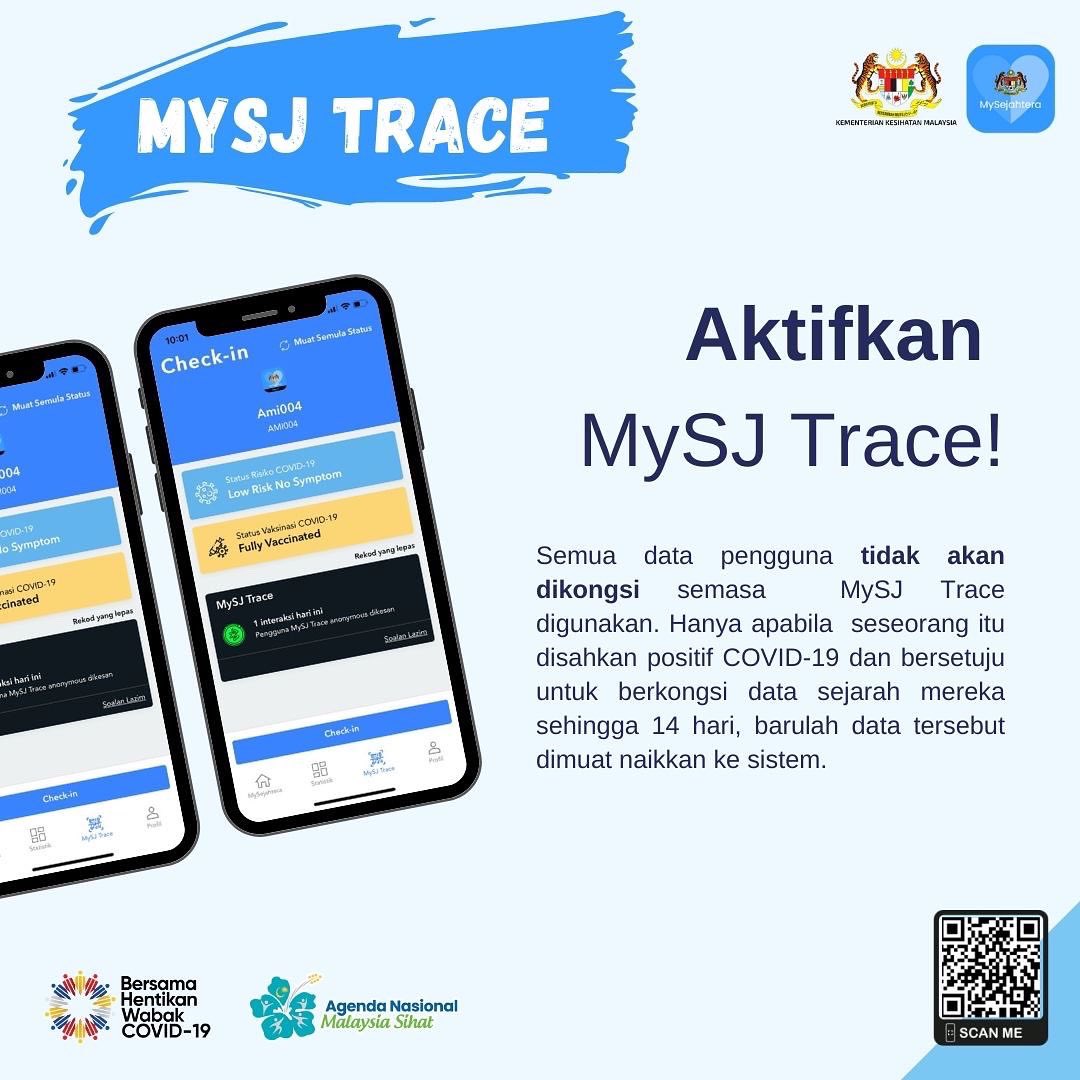 JaPenWPKL's tweet photo. Kemas kini aplikasi MySejahtera anda untuk mengaktifkan ciri MySJ Trace SEKARANG!
MySJ Trace mempercepatkan usaha dalam pengesanan kontrak rapat, terutamanya
individu yang berada berdekatan dengan pengguna MySJ Trace lain yang positif COVID-19
#MySJTrace https://t.co/ymEhhsD29L