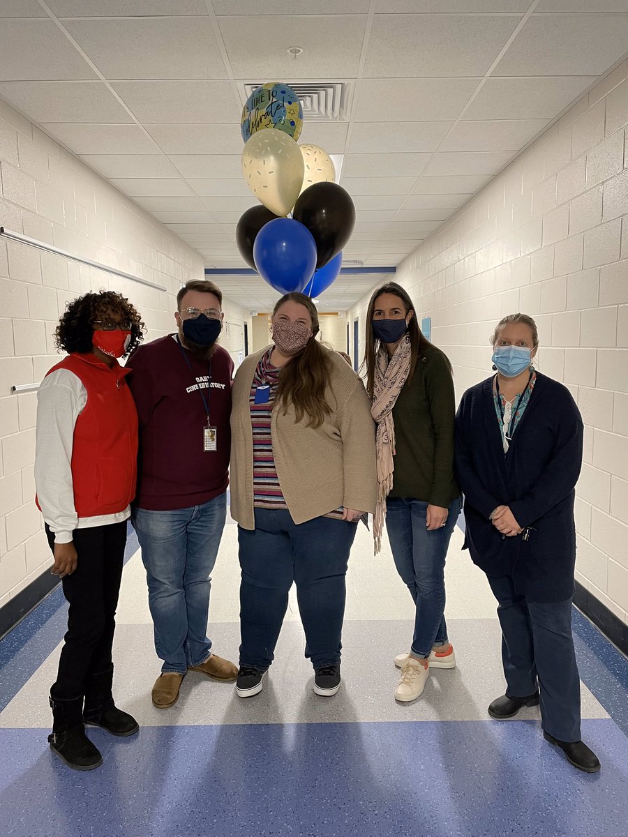 Today, we revealed our CEW South 2021-2022 Teacher of the Year, Ms. Bonnie Johns! She was surprised when we announced it during lunch today, but she is very deserving of the honor. 
Ms. Johns teachers 8th grade ELA, English 1 Honors and is also our yearbook advisor. <a href="/CCSDConnects/">CCSDConnects</a>