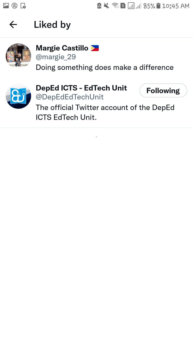 margie_29's tweet photo. Thanks for the ❤ @DepEdEdTechUnit..
Mabuhay po kayo!!
#DepedTayo
#SulongEdukalidad https://t.co/HS4ysepNVB