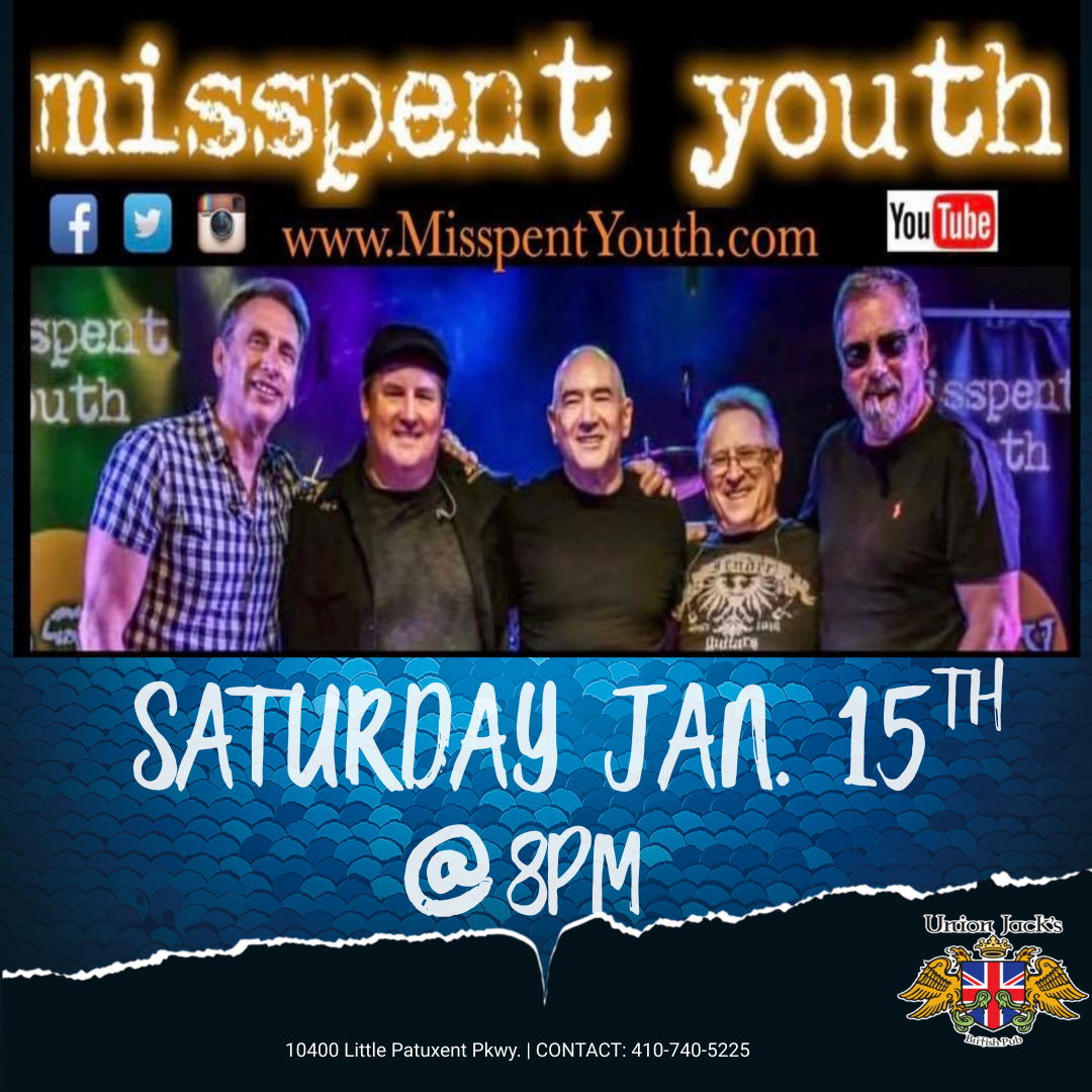 Join us this Saturday night @ 8PM as we welcome Misspent Youth to our stage! #livemusic #latenightfood