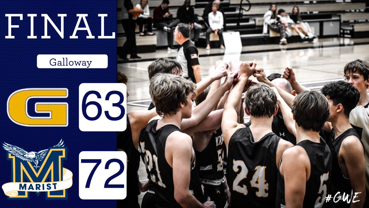 Marist Boys Basketball (@wareaglesbball) on Twitter photo Found our rhythm offensively and made some stops in the 4th for a big TEAM win on the road against a disciplined Galloway unit.
11-4 on the season with a big week ahead! 🏀🦅
Stats:
<a href="/GaynesJesse/">Jesse Gaynes</a> - 18pts
<a href="/GarrettLed/">Garrett Ledford</a> - 15pts
<a href="/HarpringLuke/">Luke Harpring</a> - 11pts
Quinn Damm - 10pts
E + A = US Found our rhythm offensively and made some stops in the 4th for a big TEAM win on the road against a disciplined Galloway unit.
11-4 on the season with a big week ahead! 🏀🦅
Stats:
<a href="/GaynesJesse/">Jesse Gaynes</a> - 18pts
<a href="/GarrettLed/">Garrett Ledford</a> - 15pts
<a href="/HarpringLuke/">Luke Harpring</a> - 11pts
Quinn Damm - 10pts
E + A = US