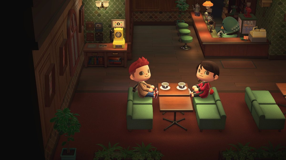 Dierods_Agent's tweet photo. un cafecito con @zafirazul, estaba bueno el café jajaja #AnimalCrossing #ACNH #NintendoSwitch https://t.co/7XygsC1CmN