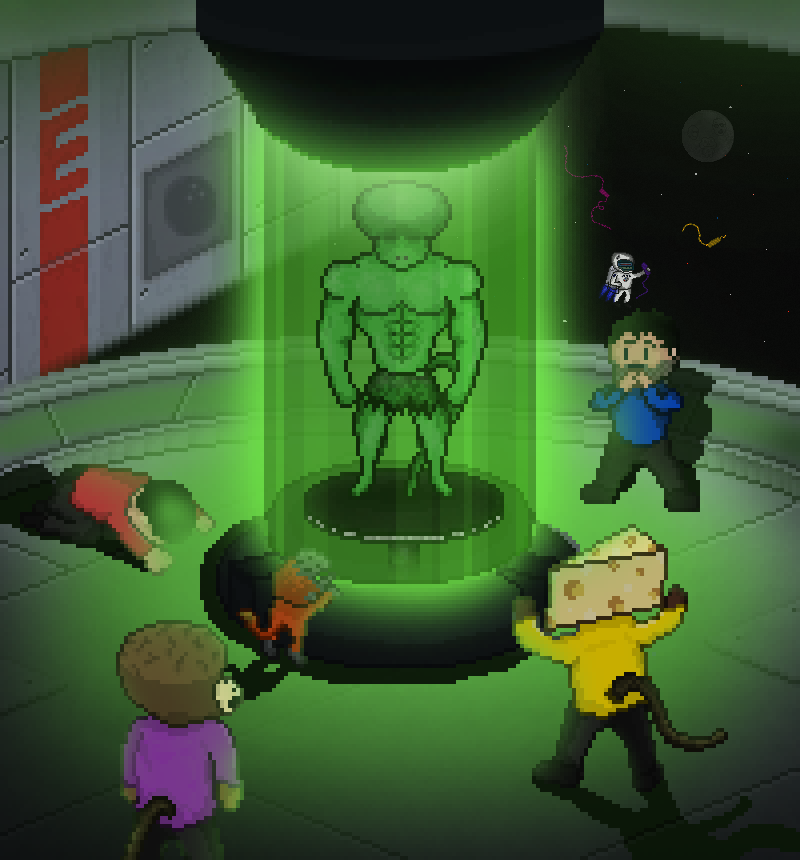 "Um... Major Smol, we have an issue..."

This has been, by far, my  favorite project to work on (although only my second). I used new techniques and challenged myself by reducing the canvas size and attempting to add more detail. I hope everyone enjoys my latest piece! 🐒🚀