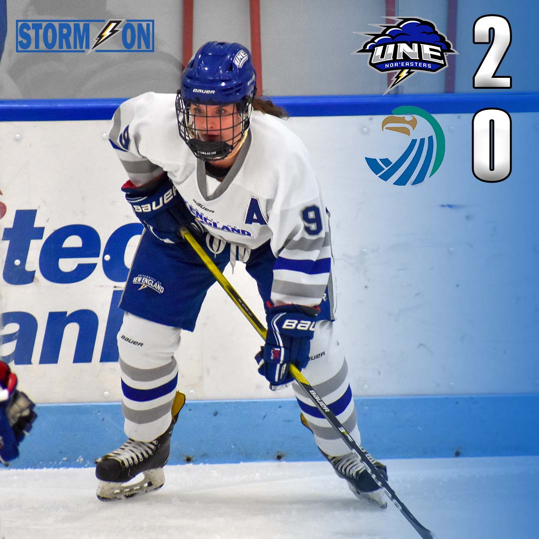 Maeve Crehan had a goal for <a href="/UNE_WHOCKEY/">UNE Women's Hockey</a> as it shutout Salve Regina on Friday #GoNoreasters #WeAreUNE #d3hky #ccchky #StormOn