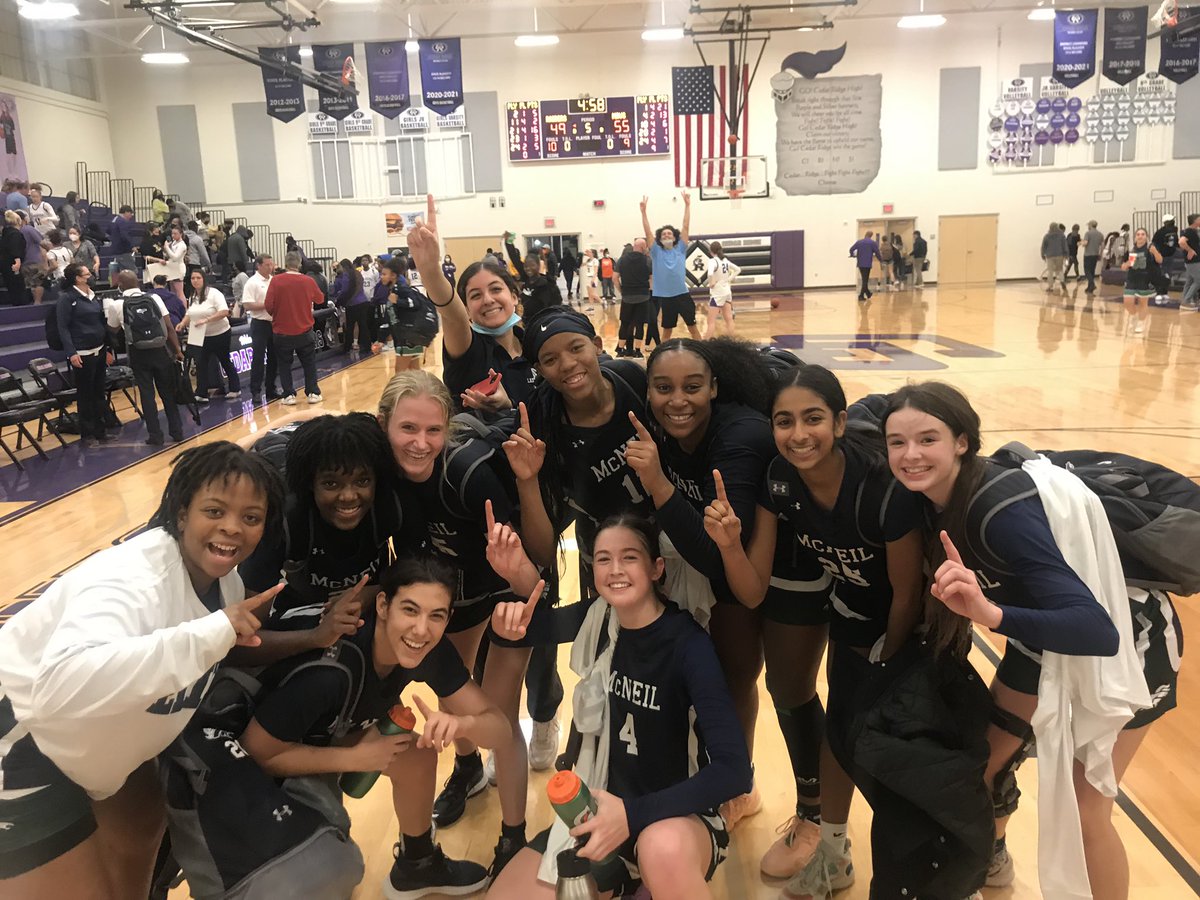 McNeilWBB's tweet photo. Yes, your Lady Mavs are 6-1 after the first round of district! Big win tonight at Cedar Ridge 55-49 in overtime! https://t.co/UJwzAQesGB