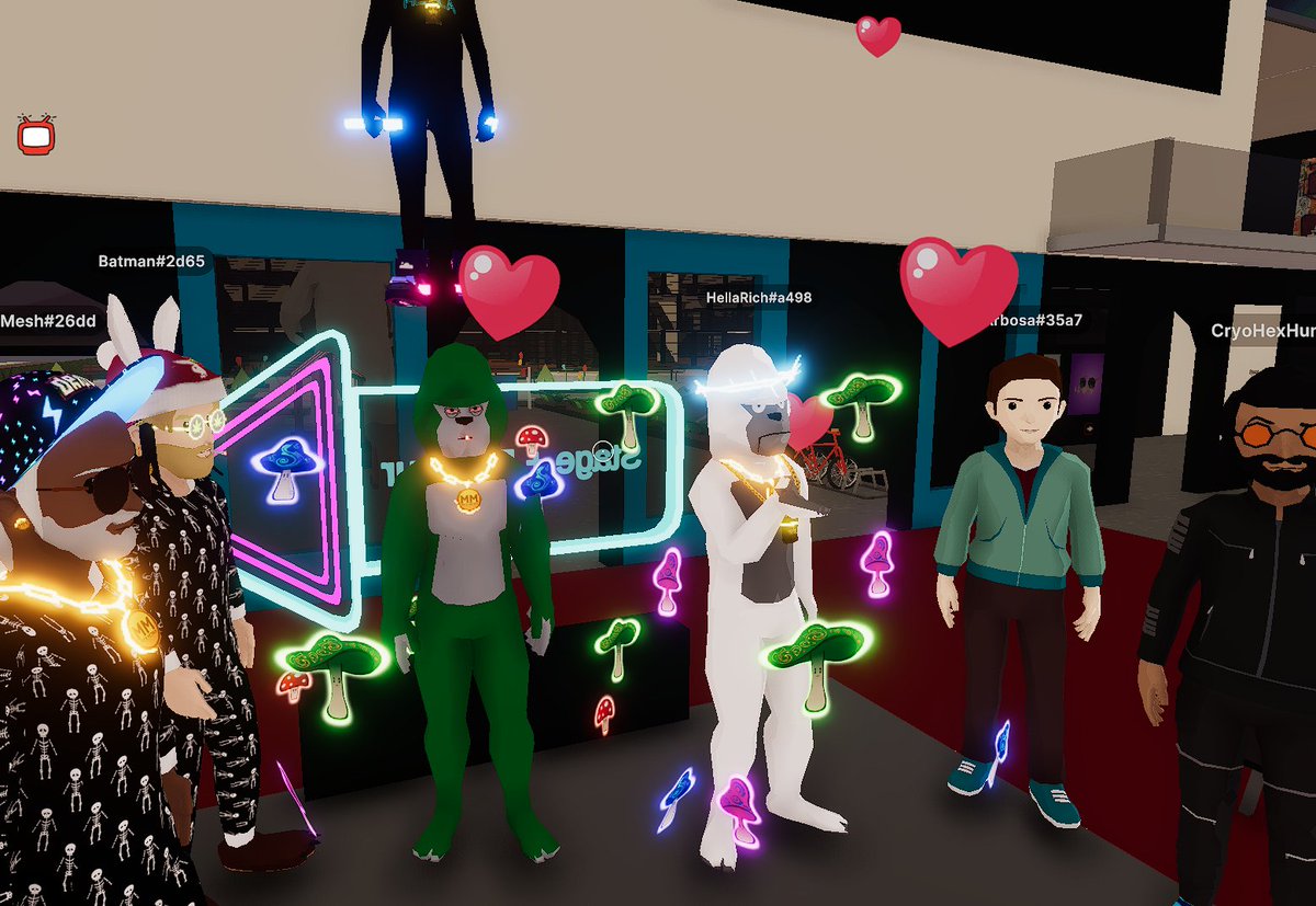 THE STONED APE WEARABLE BY <a href="/Hella_Rich/">Hella Rich DCL</a> JUST GOT ALOT MORE TRIPPY !!! #NFT #Decentraland #MANA #wearables ( SHROOM TRIP AURA 🍄)
market.decentraland.org/contracts/0x00…