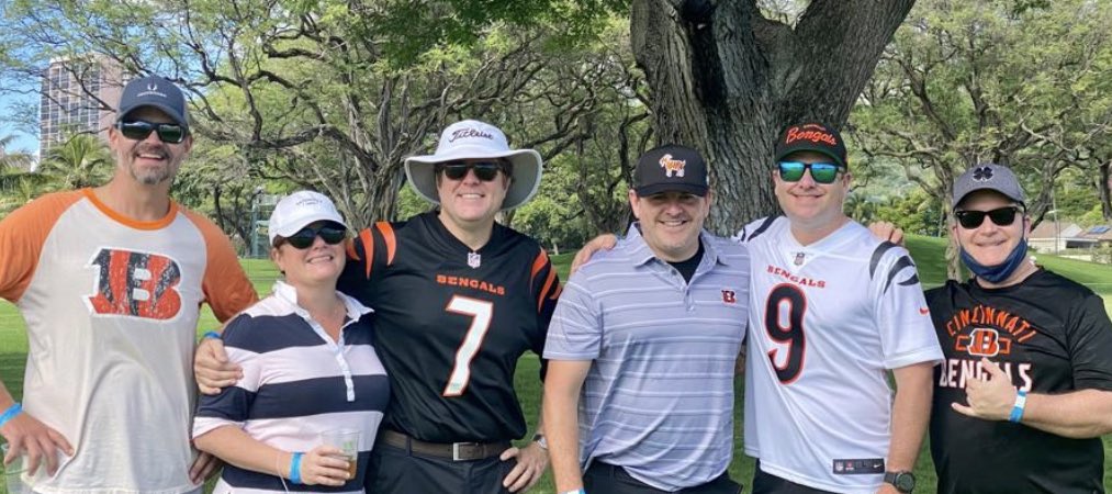 gohermie's tweet photo. Not the start to the year I was hoping for on the golf course. But the throngs of @Bengals fans in the gallery made it a fun week. @CSchlueter thanks for organizing. @JoeyB @7BOOMERESIASON https://t.co/TpM2WznrtA