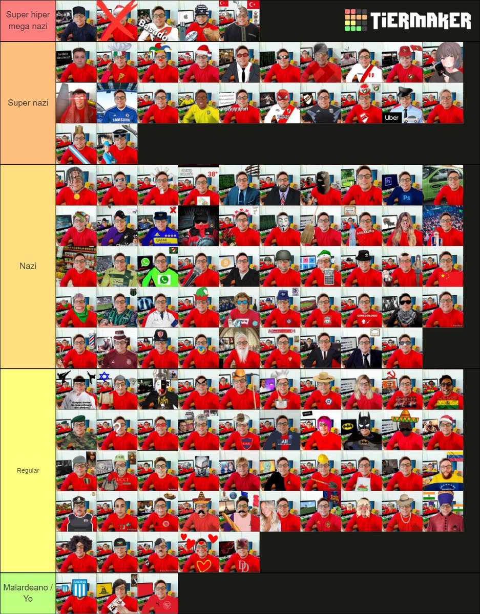 splinterdelrojo's tweet photo. Este es mi tierlist de Splinters 😎 https://t.co/65wPAse2N8
