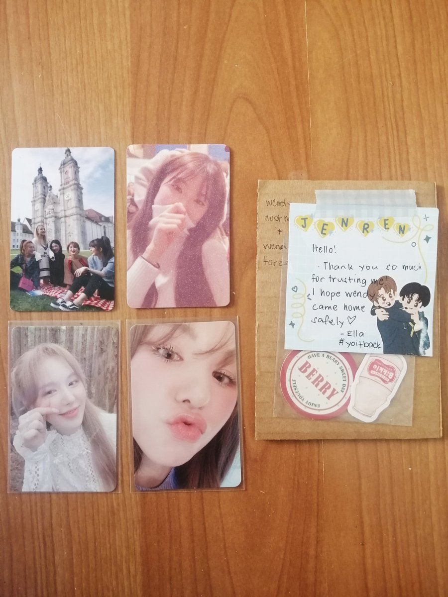 sanchanbasket_'s tweet photo. Thank you so much for bringing wendy home 💙 the transaction was super smooth+ the freebies are v cute ^^ @yoithaul 

#yoitback https://t.co/Y3pWlyccGf