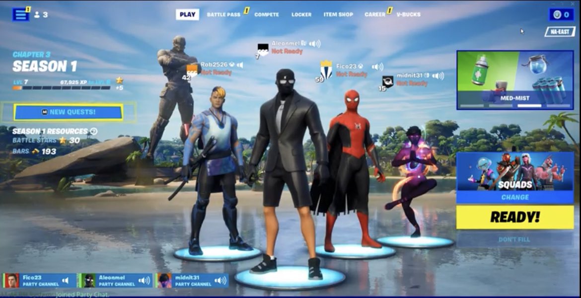 cinexpresspr's tweet photo. Team #CineXpress jugando #Fortnite en vivo. 

👉🏻 https://t.co/YoJirYi9RU https://t.co/TqlqyG4E4V