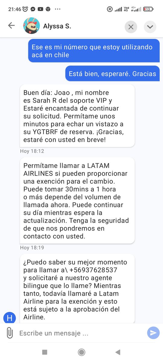 joaoandres91's tweet photo. Srs @hopper desde hace 2 días vengo tratando de cambiar un pasaje de vuelta por estar en cuarentena debido a ser contacto estrecho según las normativas de chile , me dicen espere y hoy sorpresa @LATAM_CHI ya me hace el Check in sin haber realizado nada y habiendo manifestado https://t.co/EMzazmCMnC