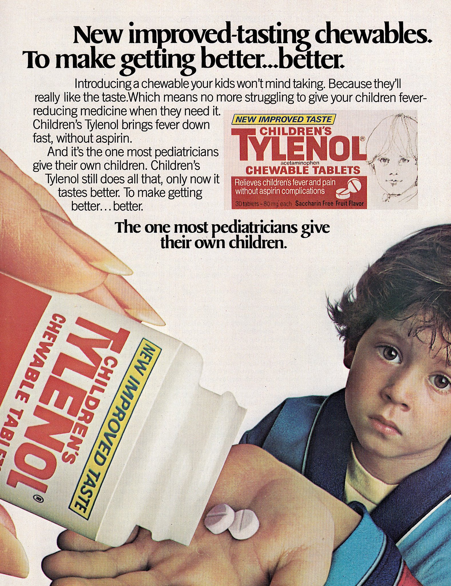 RetroNewsNow on Twitter "1983 Retro Ad — Children’s Tylenol Chewable