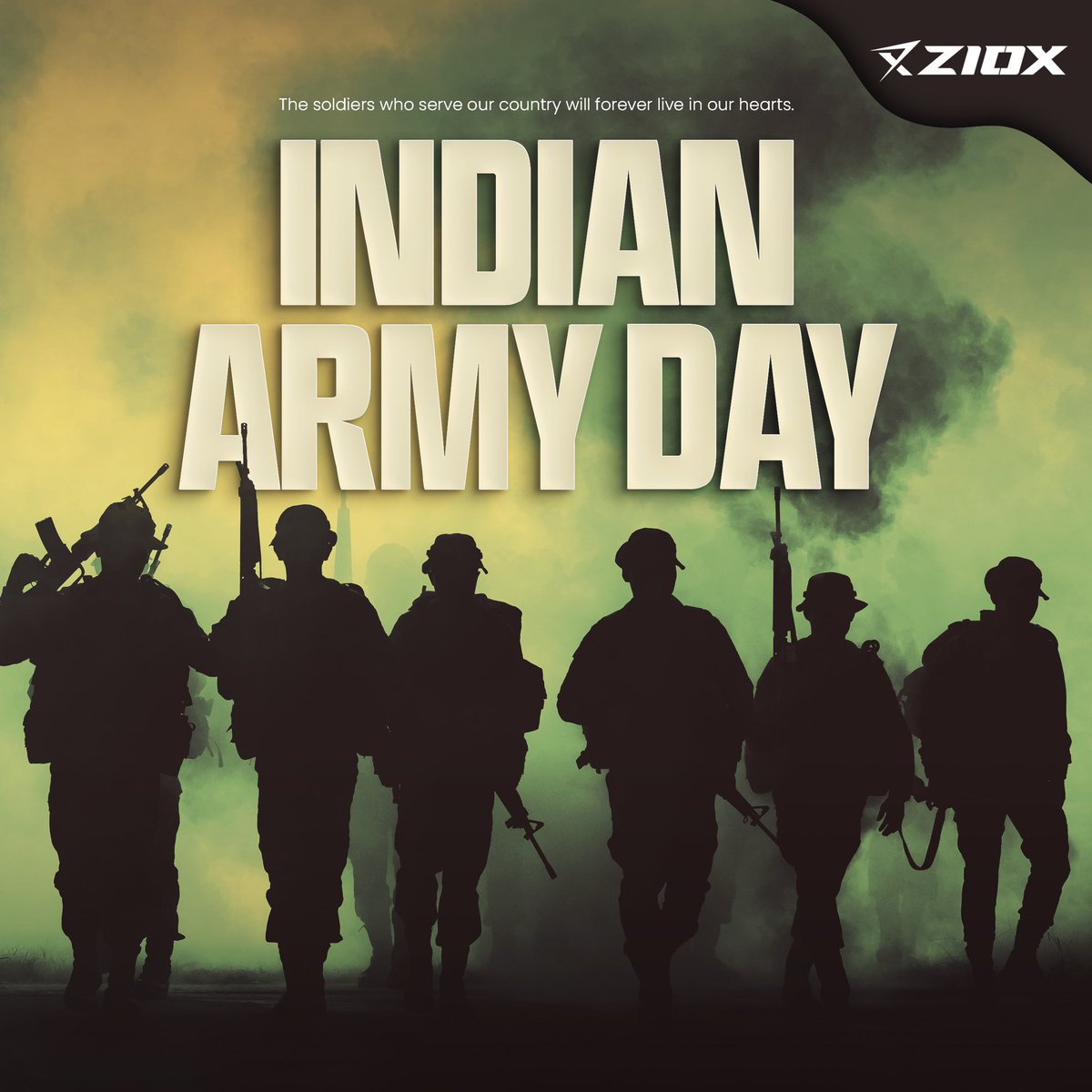 A big #thankyou to the saviors of our #homeland and the pride of #India.
#HappyIndianArmyDay!

#happyarmyday #armyday2022 #soldiers #nationalforces #indianarmy #army #soldiers #homeland #tribute #topicalspot #creativeads #aatmanirbhar #ziox #zioxofficial