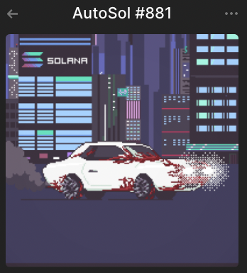 AmanShahiNFT's tweet photo. Gotta love some cars in the Solana blockchain! Vroom vrrom to the skyyyyy 🚀 @AutoSolNFT https://t.co/ZJyfmeTpMz