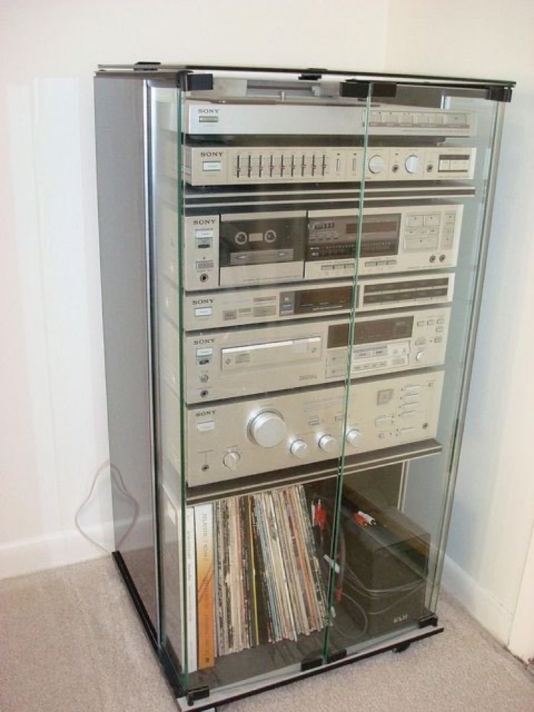 Super70sSports's tweet photo. When you’ve got a sound system this incredible, you’re goddamn right you encase it in glass. https://t.co/IW73yAeB9r