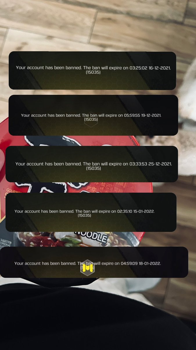 I have been banned for the fifth time in almost a month, excluding my holiday break. I know those are temporary bans, but they still hurt.
Please retweet to help me out, will be greatly appreciated.🙏
<a href="/PlayCODMobile/">Call of Duty: Mobile</a> <a href="/ATVIAssist/">Activision Support</a> <a href="/ATVIAssist/">Activision Support</a> <a href="/RealBobbyPlays/">Bobby Plays</a> <a href="/Ferg/">Ferg</a> 
<a href="/HawksNest/">hawks</a> …