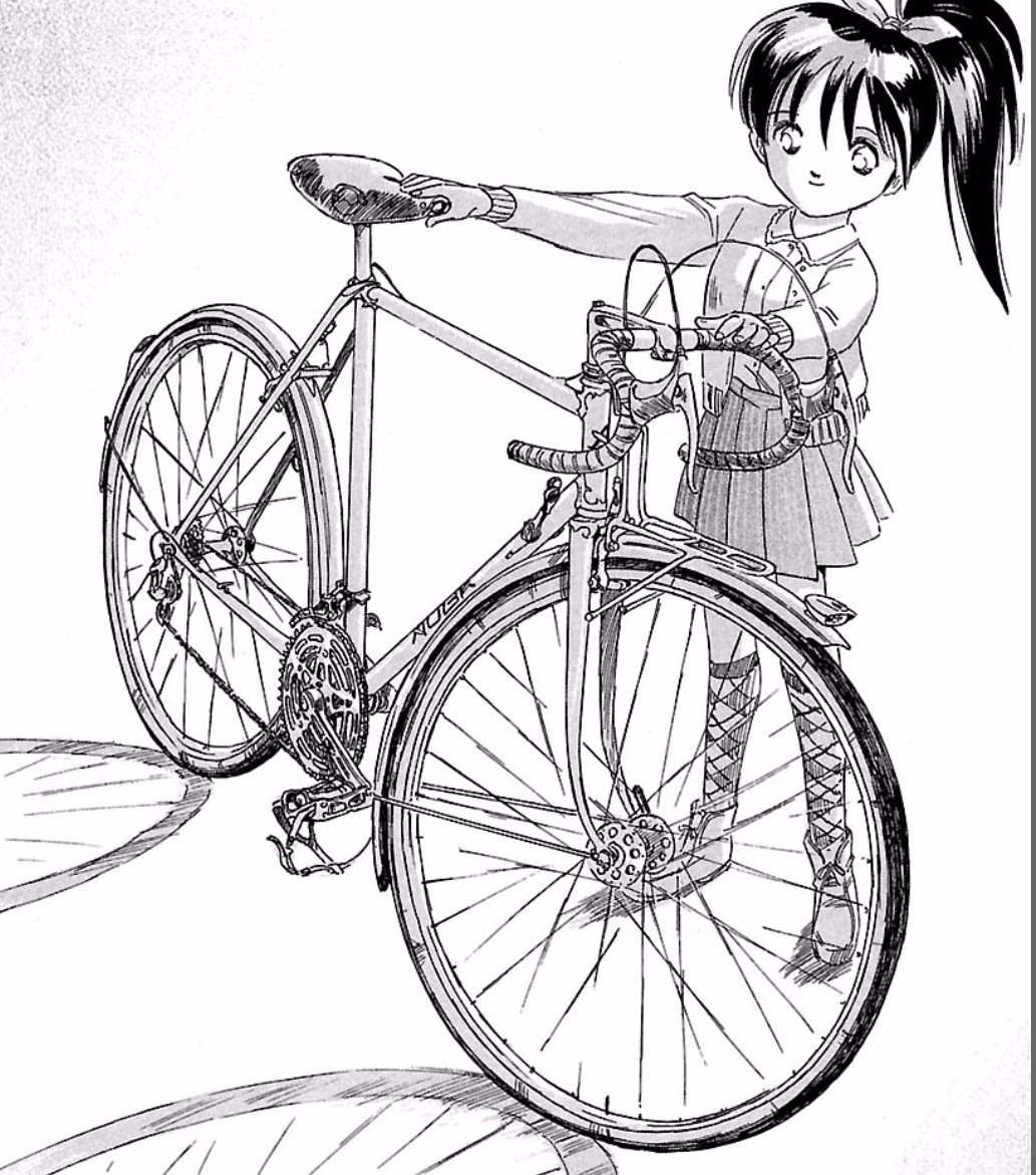 だから僕は漫画の中に
【この自転車は実在する】を持ち込みたかった。

ただの自転車っぽい骨組みじゃなくて

ちゃんと美しいと感じられる自転車を見せたかったんだよ。

超手前味噌! 