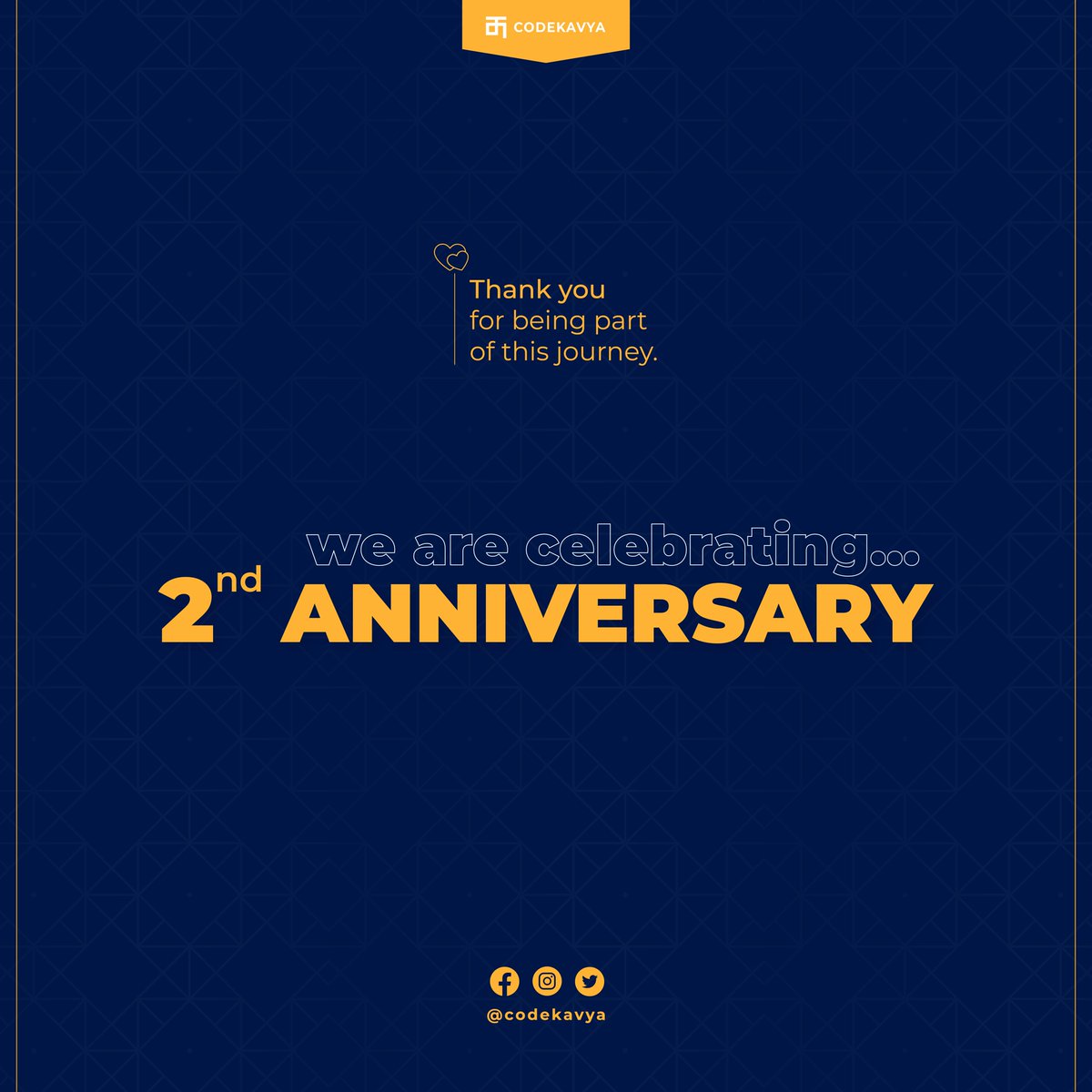 codekavya's tweet photo. Two years down the road, and so many more to go.
We can't thank you enough! ❤️
#milestone #celebratinganniversary https://t.co/Ts3tWqy0L8
