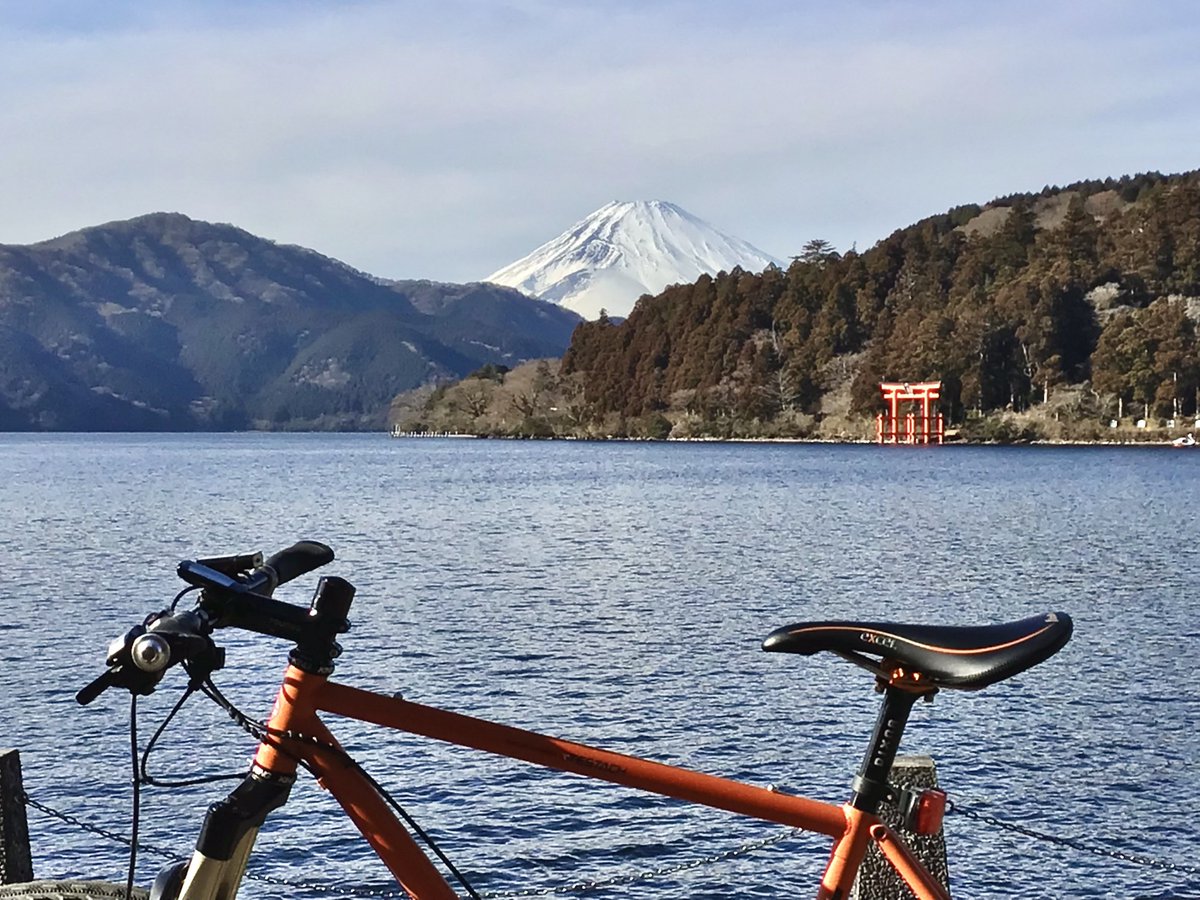 芦ノ湖に着いたらくっきり見えました‼️ ラッキー😊👍