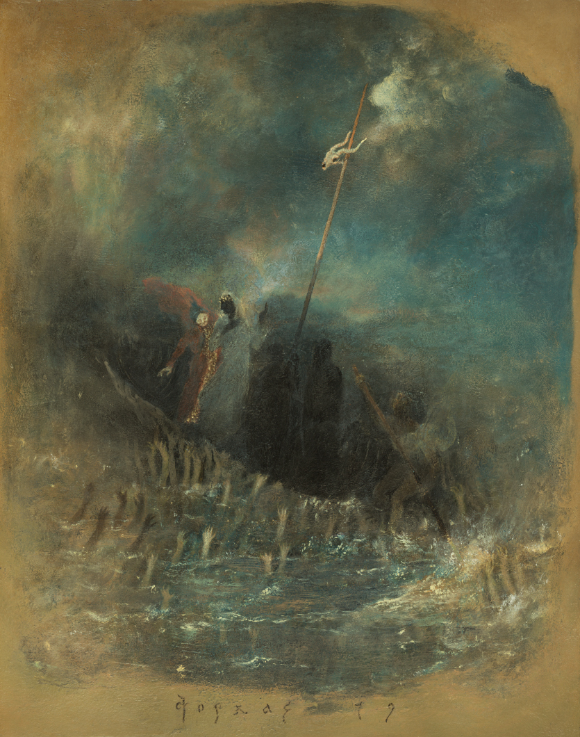 DenisForkas's tweet photo. The Barque (Divine Comedy by Dante Alighieri/Inferno, Canto 3), 2019

Acrylics on paper

#denisforkas #forkas #dantealighieri #divinecomedy #inferno #divinacommedia #charon #styx #macabre #grotesque #illustration #dante #virgil https://t.co/WMJlbkQq0m