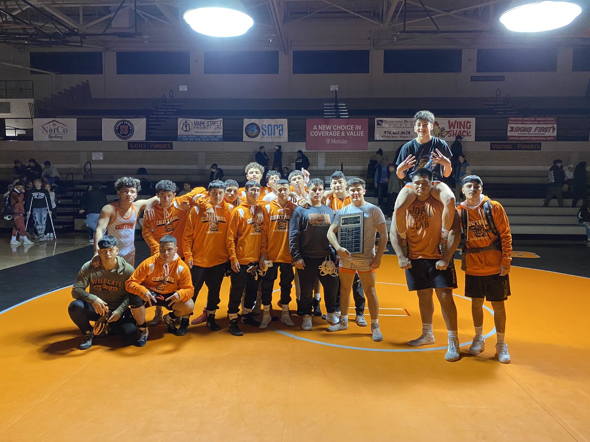Congrats to our wrestling team as they swept the Greeley City Triangular tonight! Go Cats!