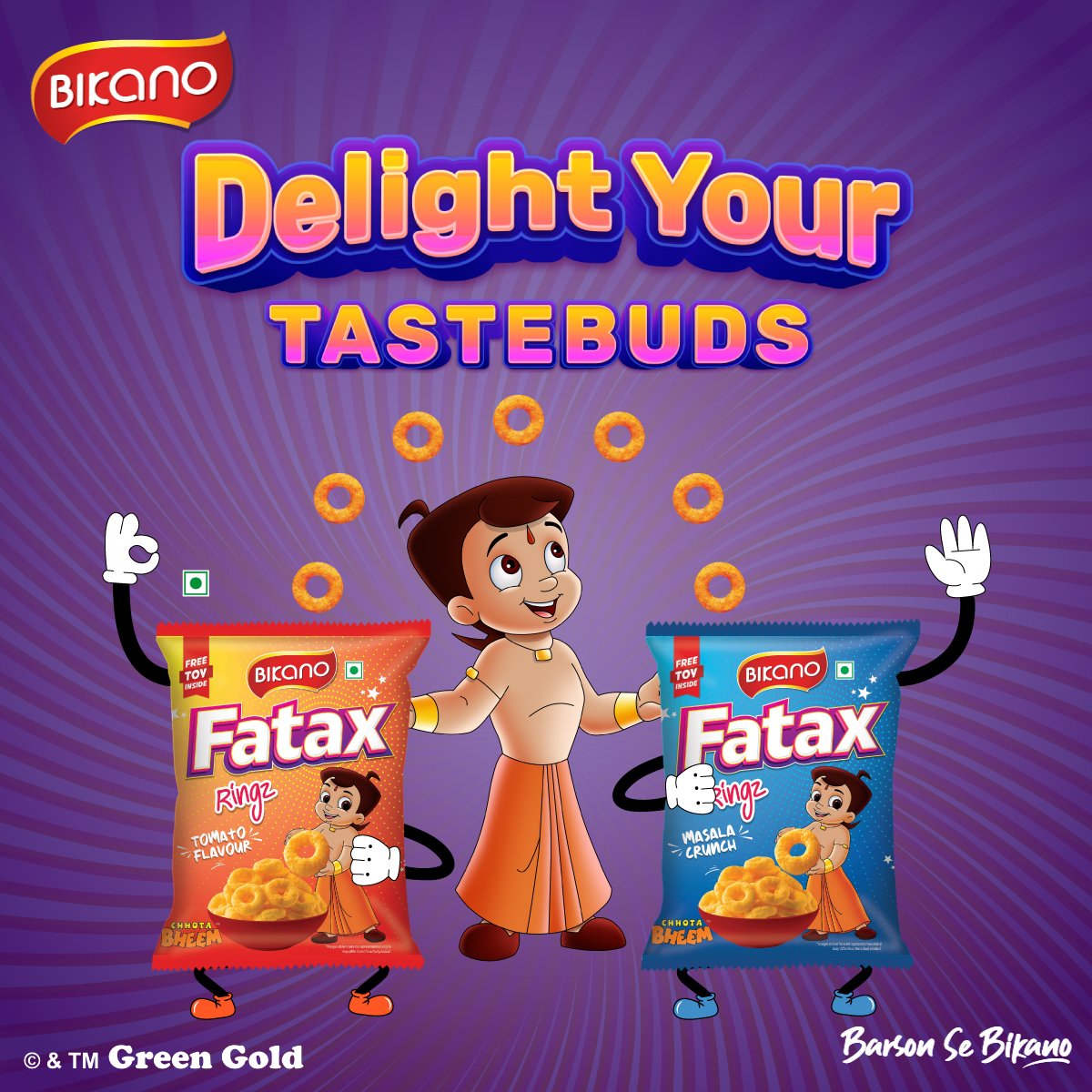 BikanoWorld's tweet photo. Make your tastebuds dance with Bikano’s Ringzz Tomato and Ringzz Masala.
#Bikano #BarsonSeBikano #ChhotaBheem #bikanoworld #bikanoIndia #Bheem #kidsalert #snack #snacktime #snackattack #snackbox https://t.co/sAgex7xo3p