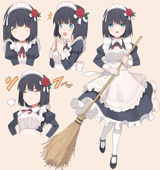 またメイド描いてみた 